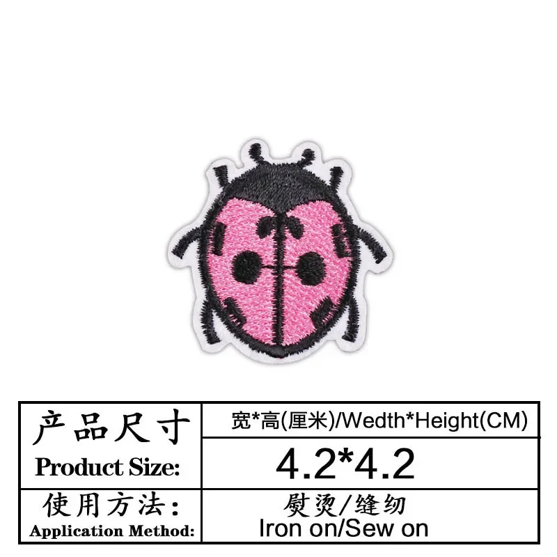 100 pçs/lote pequeno bordado r - Embroidery Lady Bug avaliação e preço