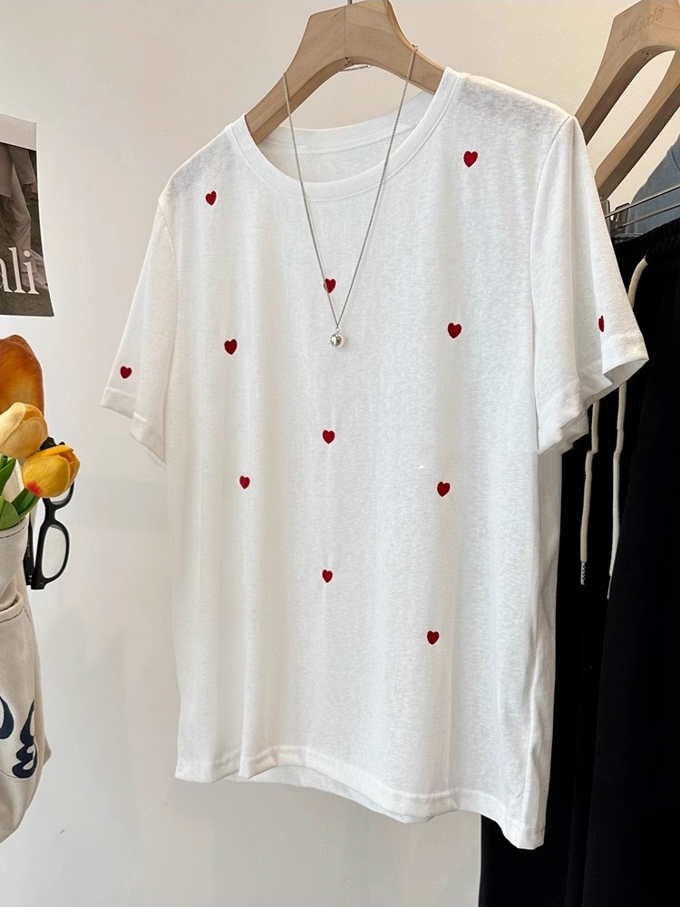 Camiseta Feminina Plus Size de - Embroidery Cotton Shirt avaliação e preço