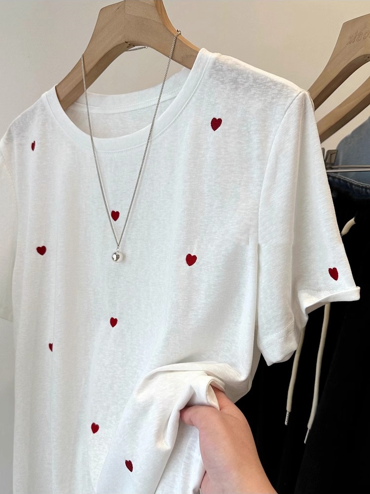 Camiseta Feminina Plus Size de - Embroidery Cotton Shirt avaliação e preço