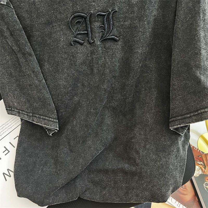 Camiseta clássica bordada com  - Embroidery Cotton Shirt avaliação e preço