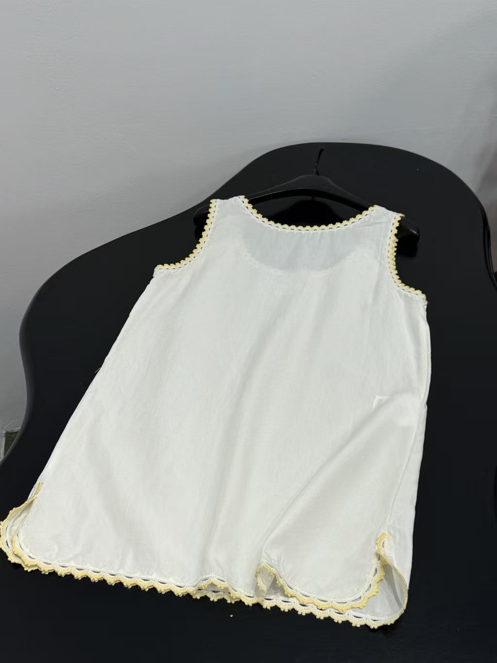 Vestido feminino solto sem man - Embroidery Yellow Dress avaliação e preço