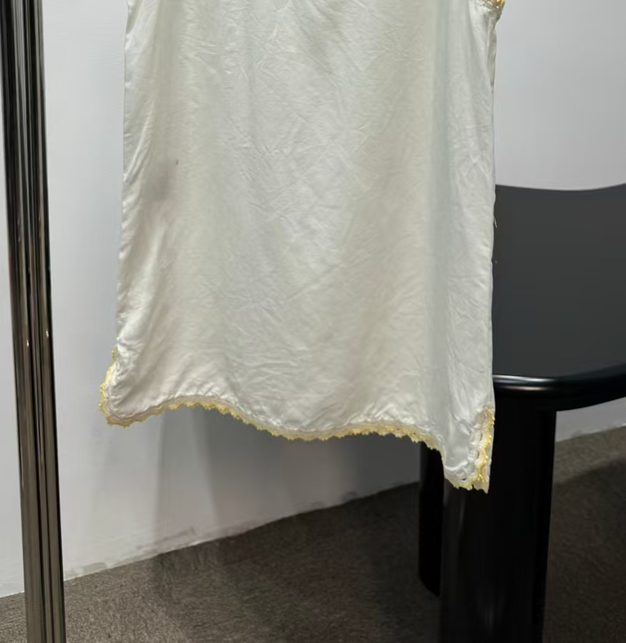 Vestido feminino solto sem man - Embroidery Yellow Dress avaliação e preço