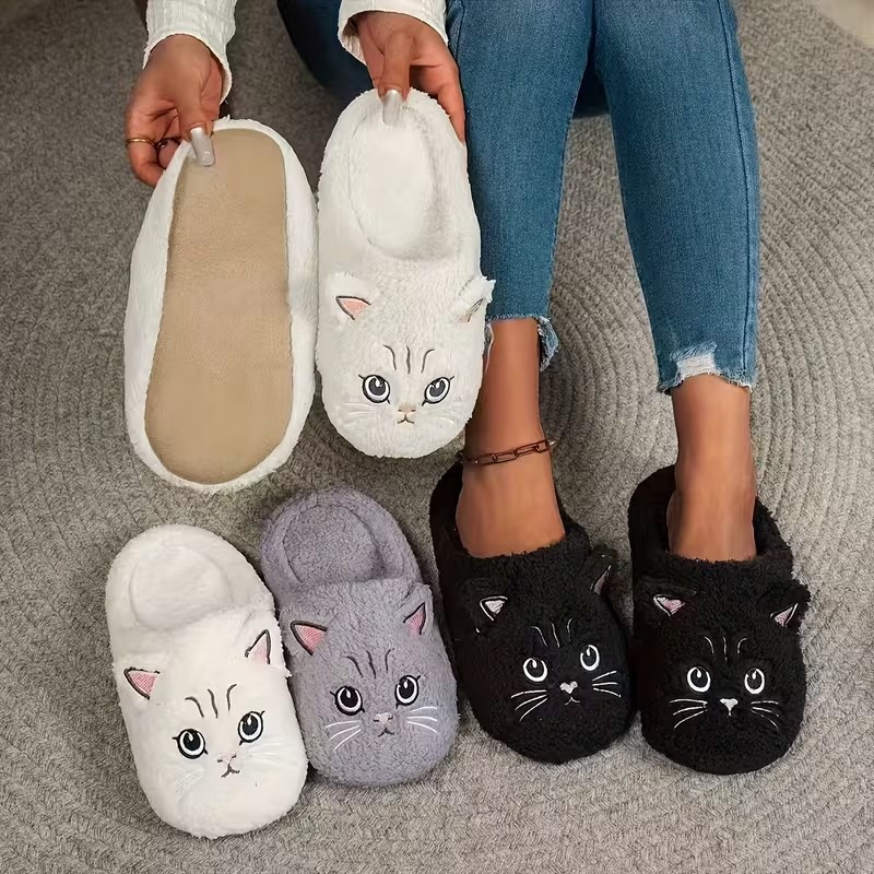 Pantufas de pelúcia unissex, c - Embroidery Garments avaliação e preço
